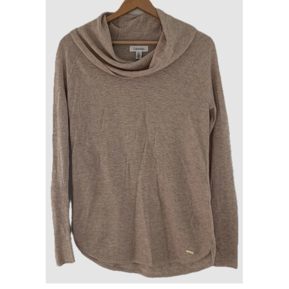 Women| Calvin Klein Taupe Knit Sweater
